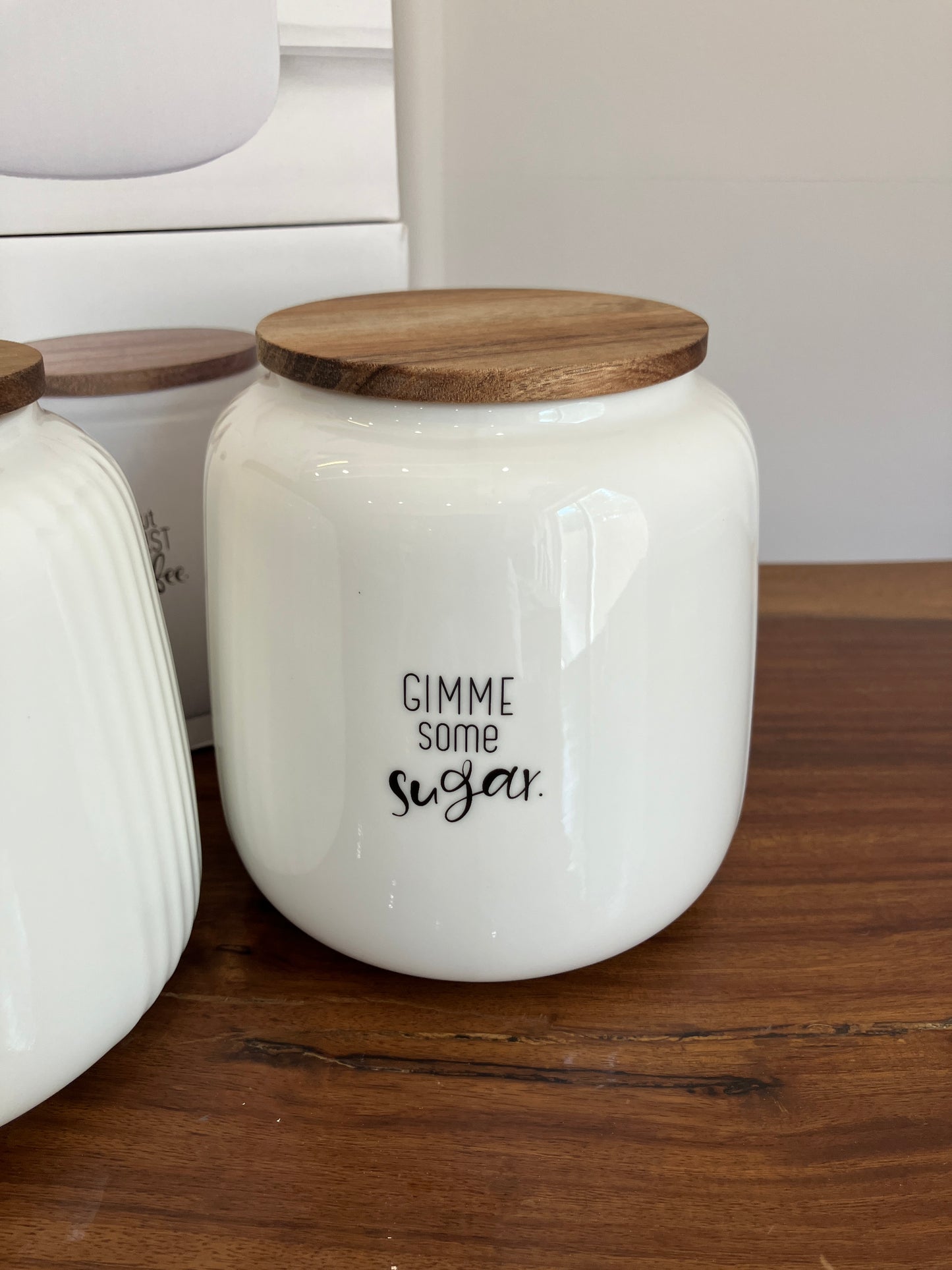 Danny Home Ceramic Tea Coffee Sugar Jar Set 3Pcs