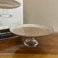 Danny Home Glass Cake Dish Shiny Beige