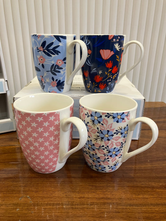 Danny Home Floral Printed Mug 4Pcs