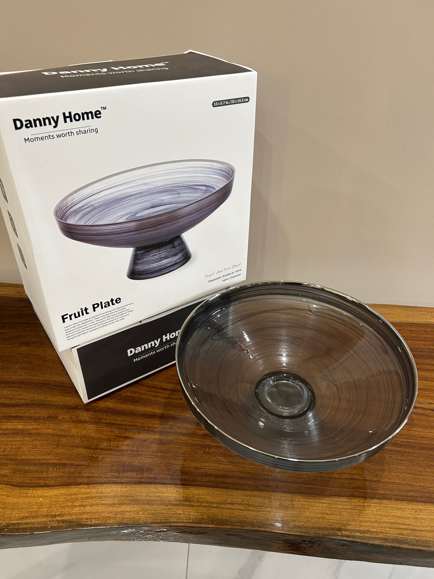 Danny Home Eclipse Glass Fruit Plate (Large)