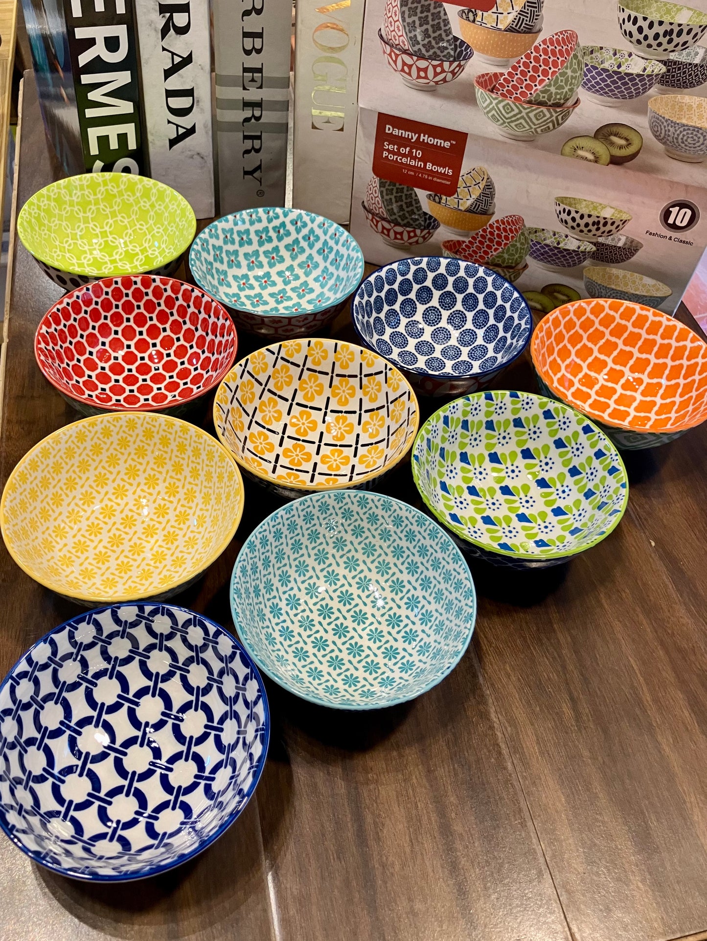 Danny Home Multicolour Porcelain Bowls (10Pcs)