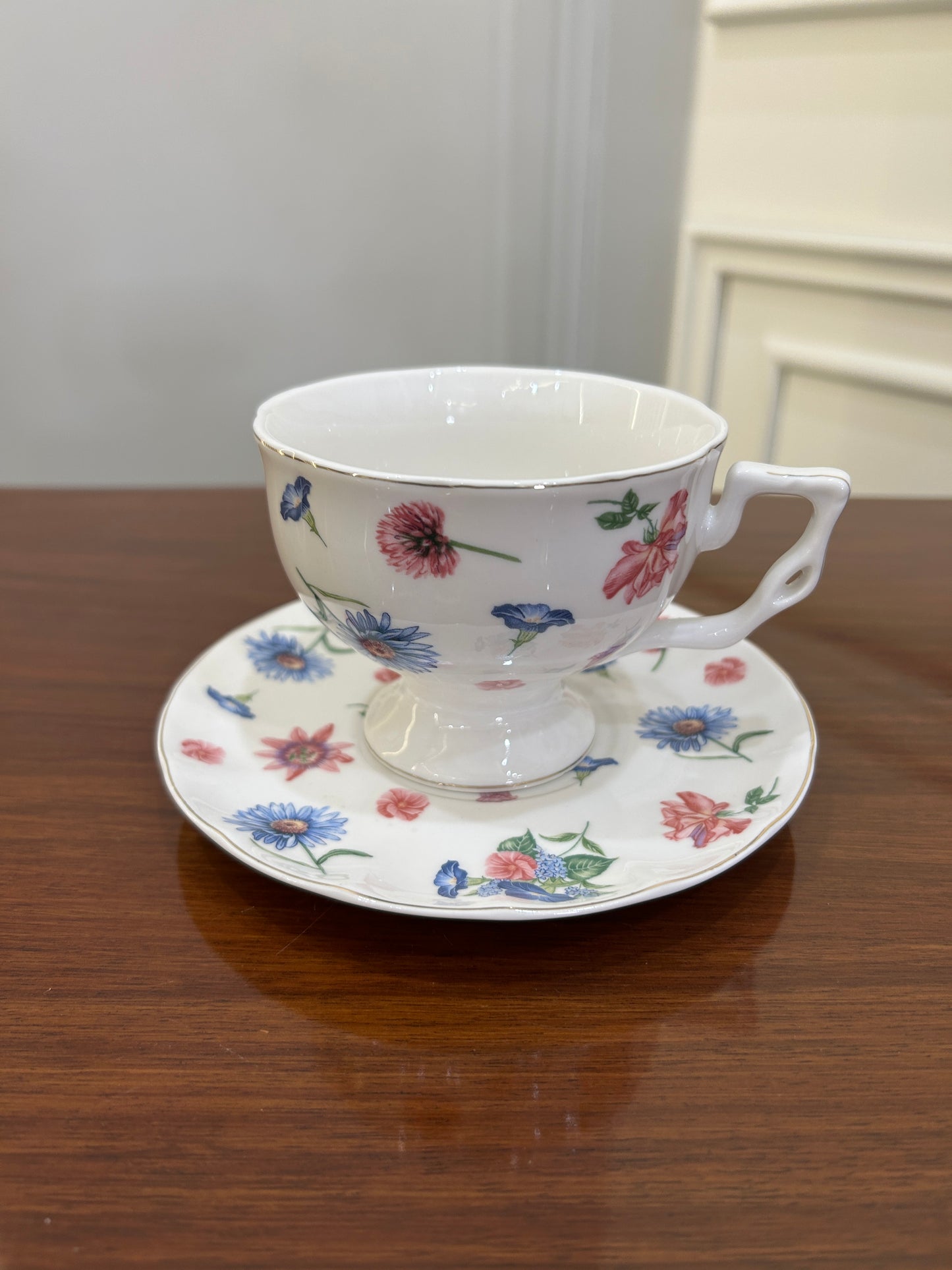 Premium Pastel Petals Cup Saucer Set 12Pcs