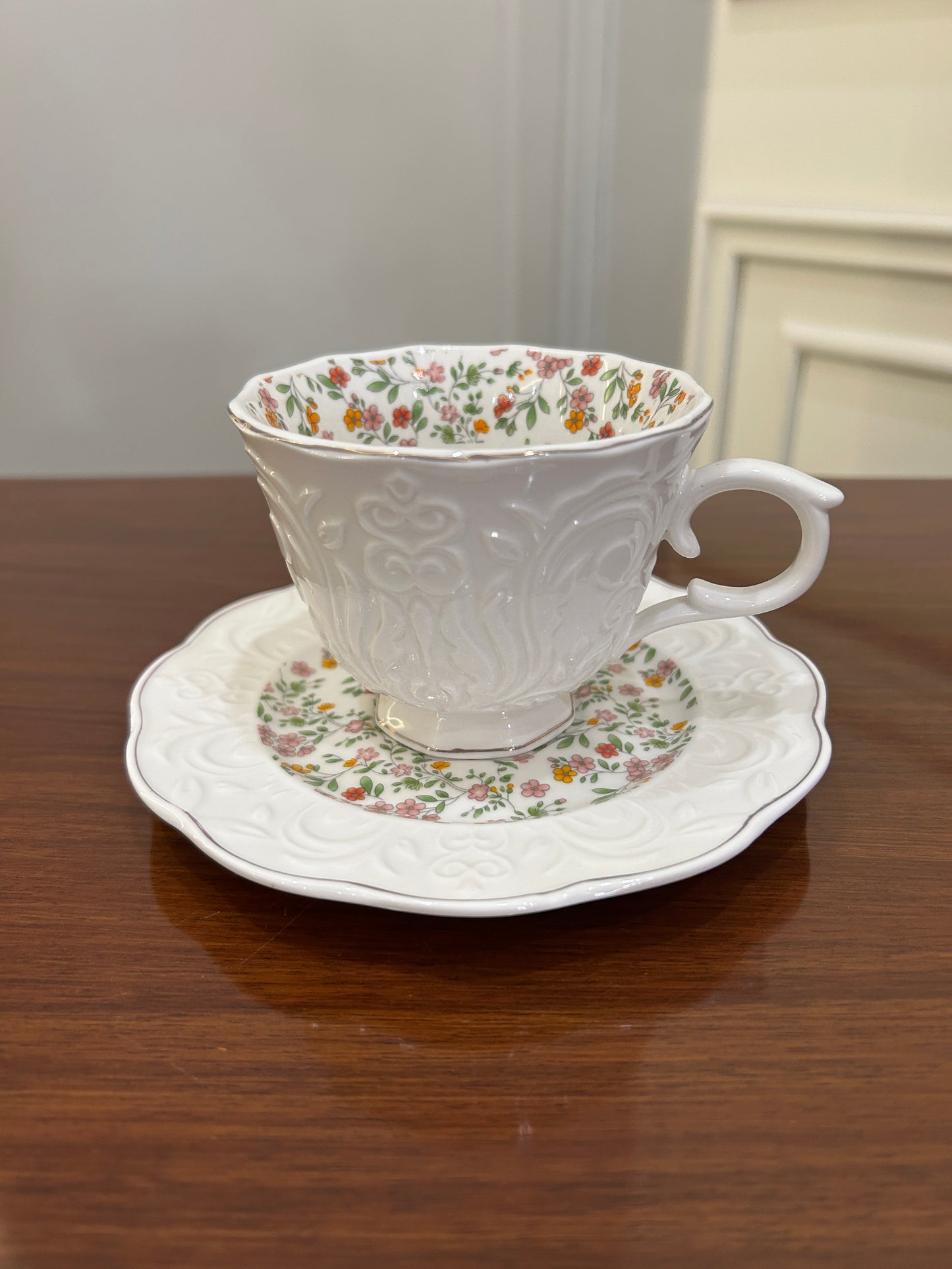Premium Floral Cup Saucer Set 12Pcs