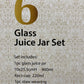 Danny Home Glass Juice Jar Set 6Pcs