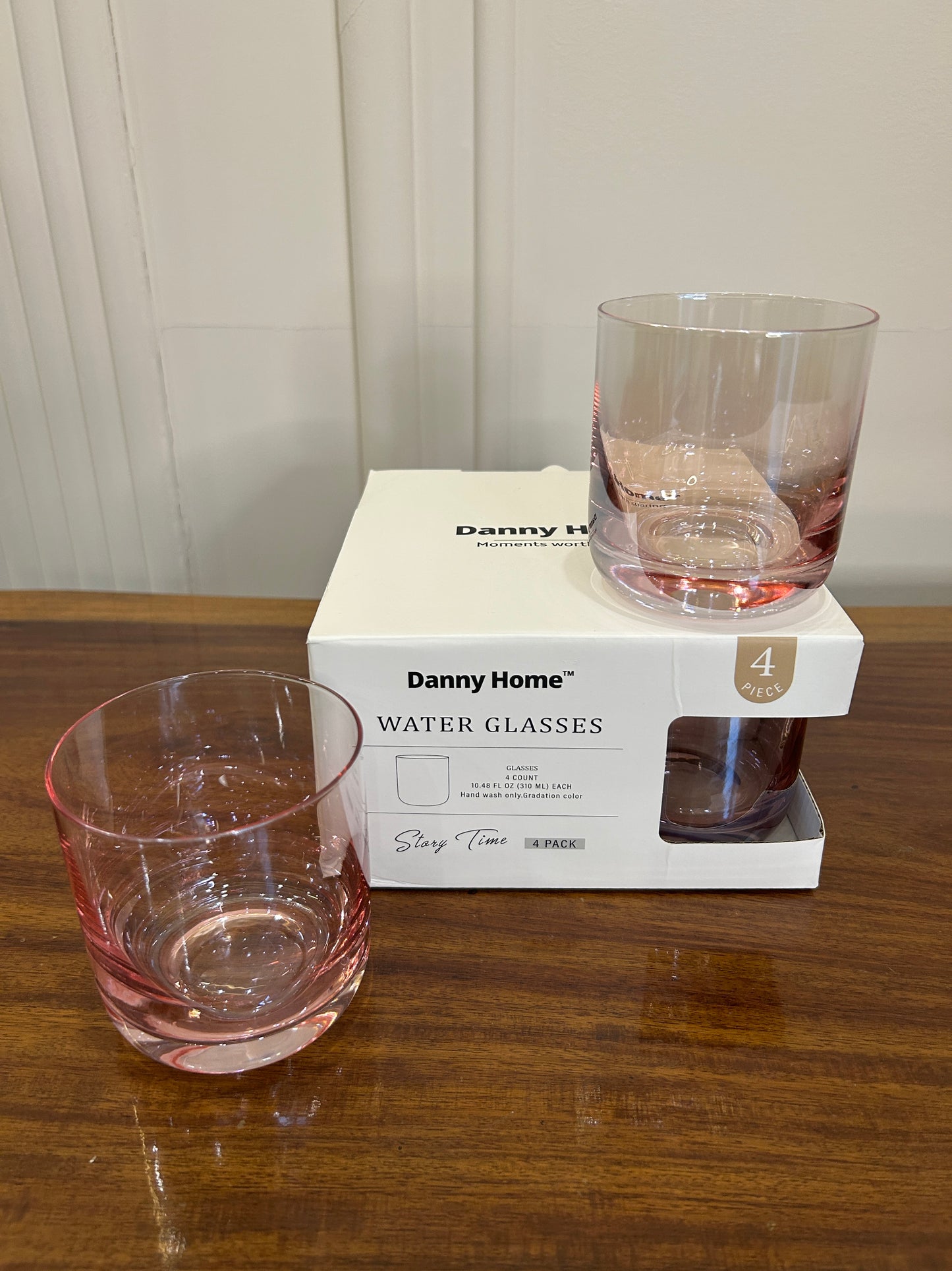 Danny Home Pink Gradient Glass 4Pcs (310ml)