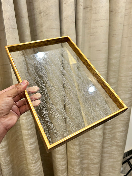Golden Acrylic Tray Waves 1Pcs