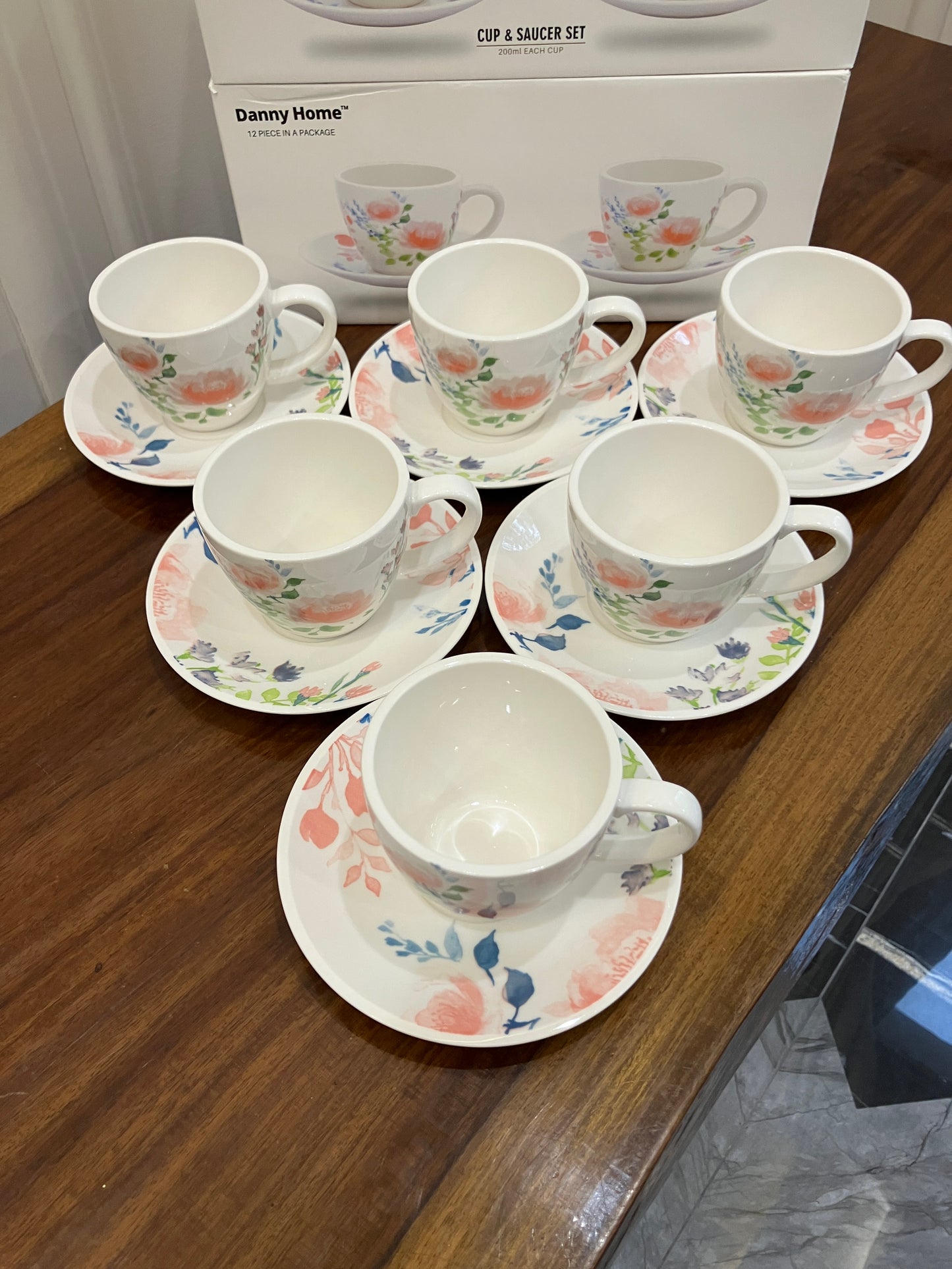 Danny Home Cup Saucer Set 6Pcs