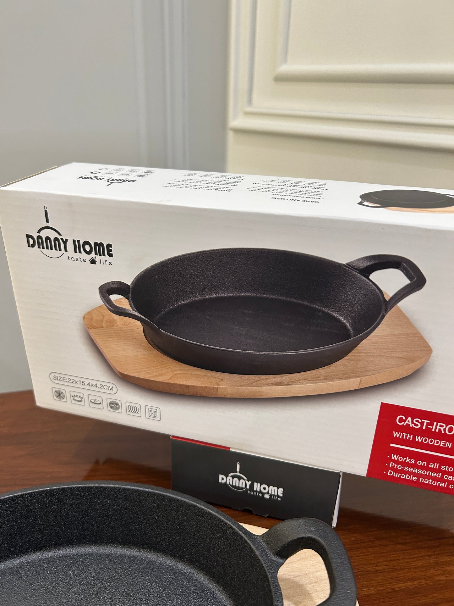 Danny Home Cast-Iron Skillet Oval Small 1Pcs