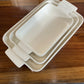 Danny Home White Porcelain Bakeware Casserole 3Pcs
