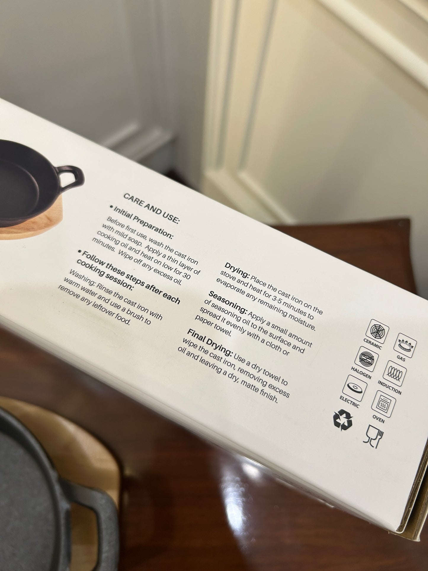 Danny Home Cast-Iron Skillet Round 1Pcs