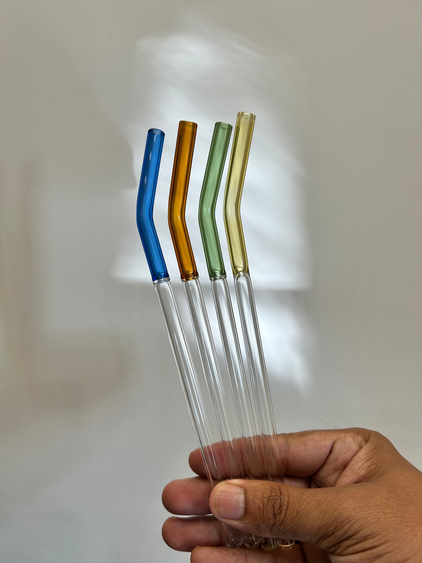 Rainbow Glass Straw 5Pcs