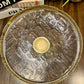 Golden Fancy Glass Platter Large