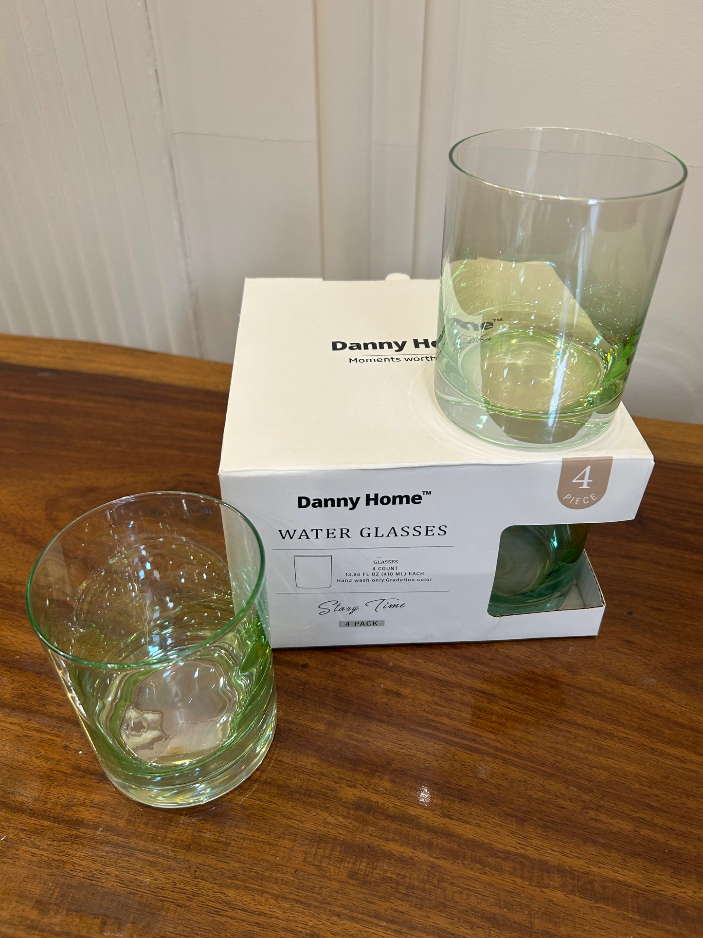 Danny Home Green Gradient Glass 4Pcs (410ml)