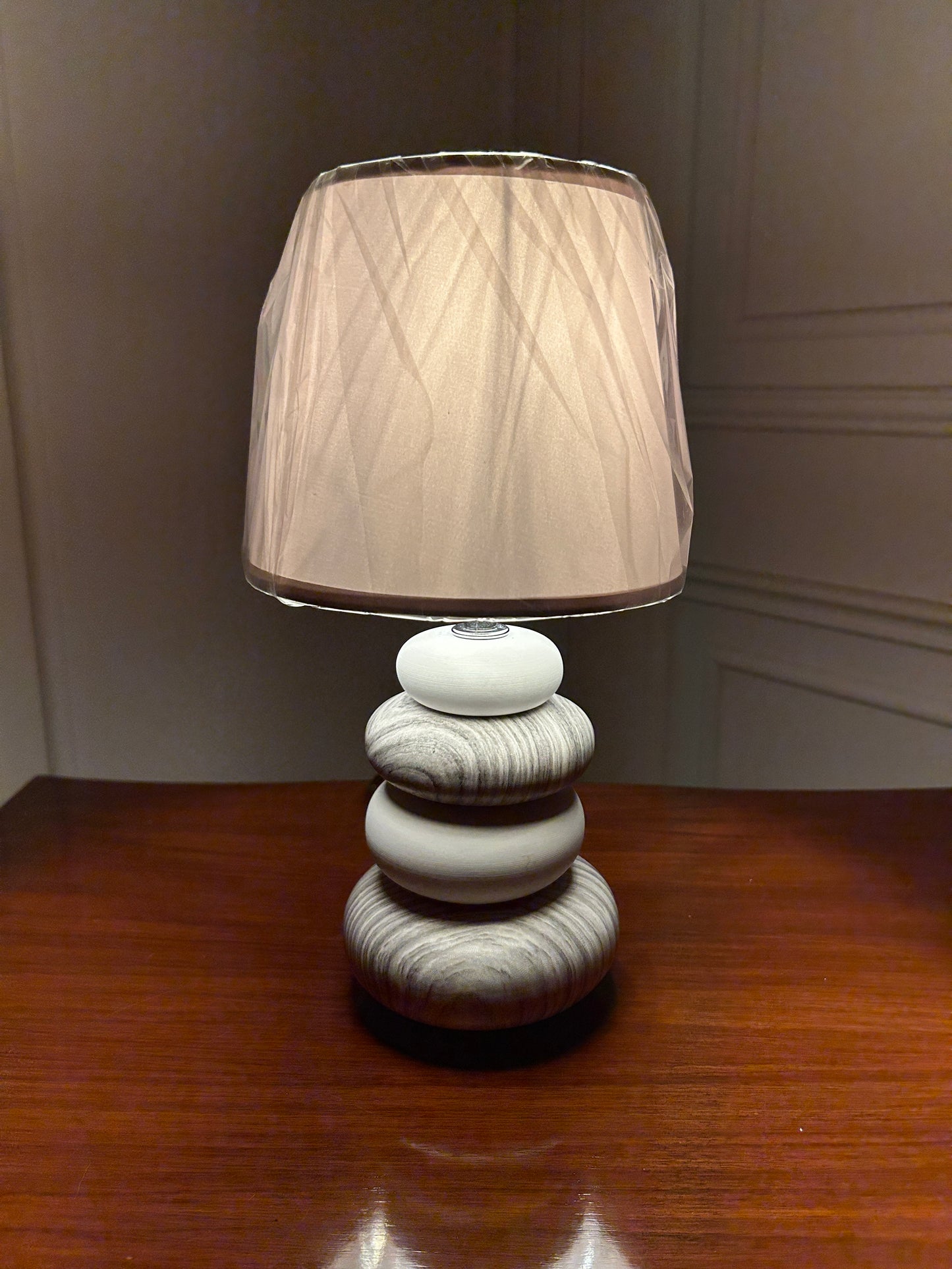 Danny Home Grey Stone Ceramic Lamp 1Pcs