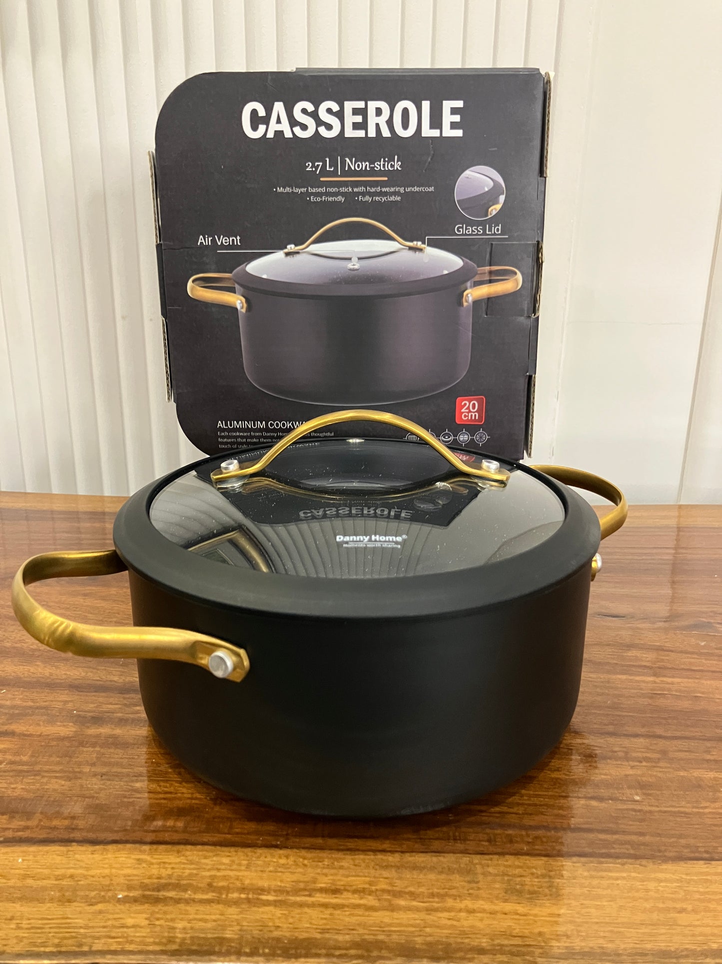 Danny Home Aluminium Non-Stick Casserole 2.7L