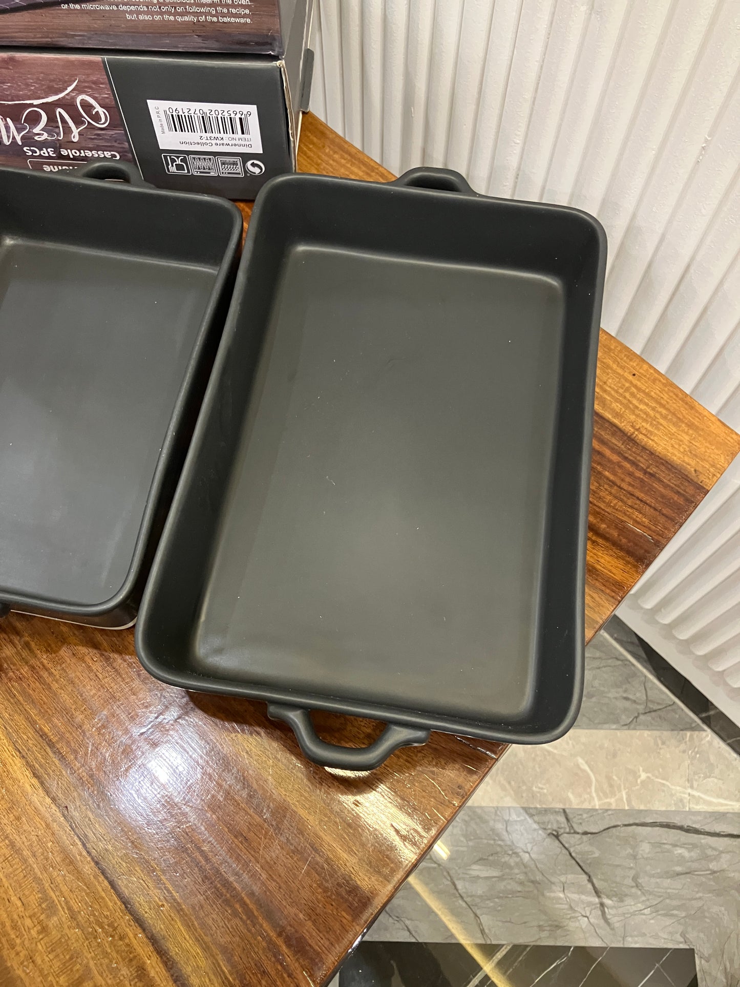 Danny Home Black Casserole Set 3Pcs