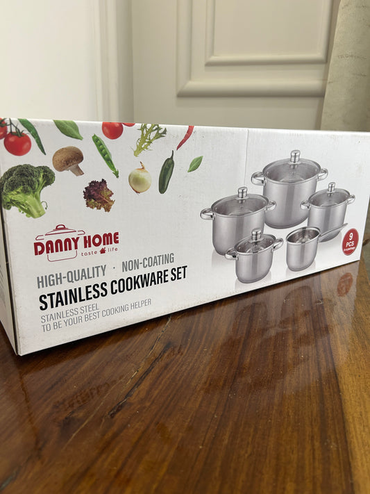 Danny Home Stainless Steel Cookware Set 9Pcs