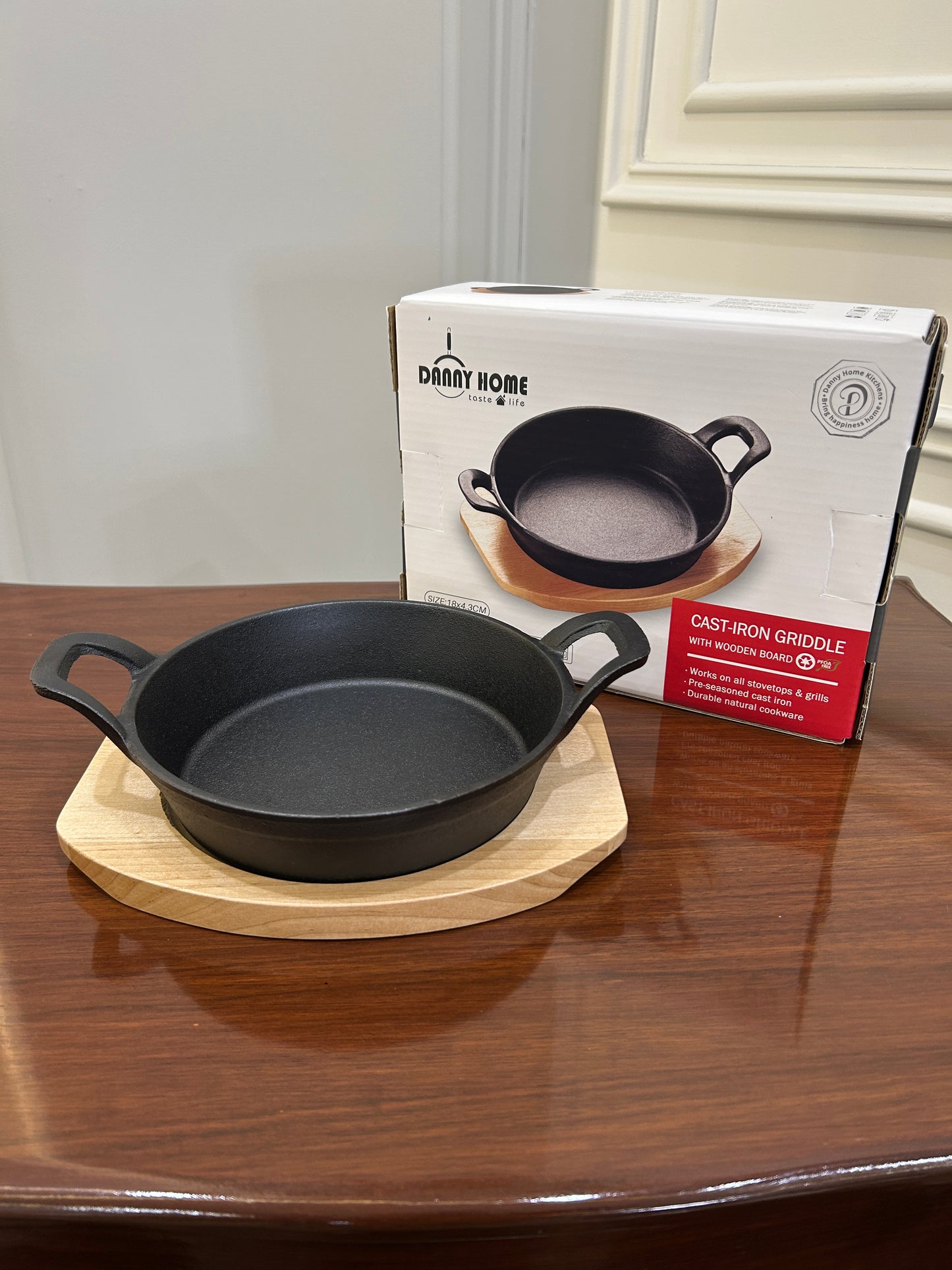 Danny Home Cast-Iron Skillet Round 1Pcs