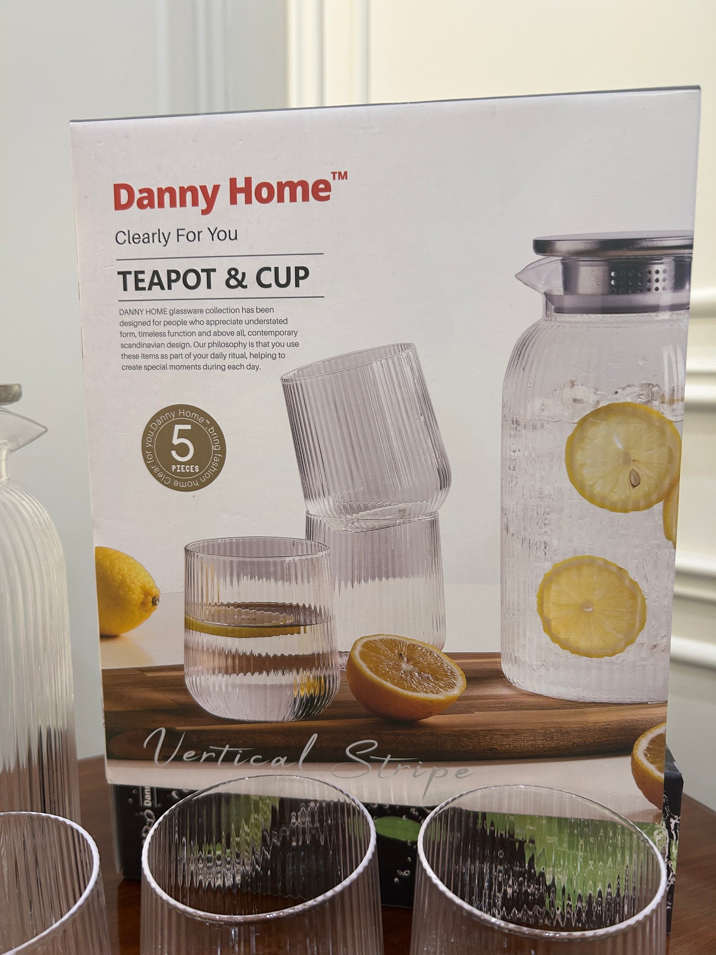 Danny Home Vertical Stripe Water Set 5Pcs