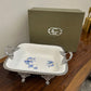 Angela Blue Rose Porcelain Dish 1Pcs