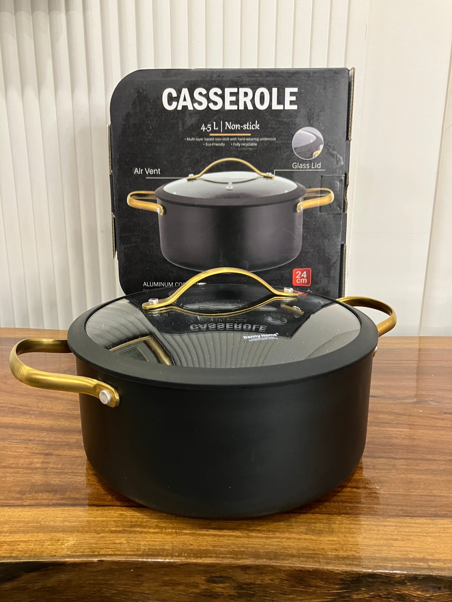 Danny Home Aluminium Non-Stick Casserole 4.5L