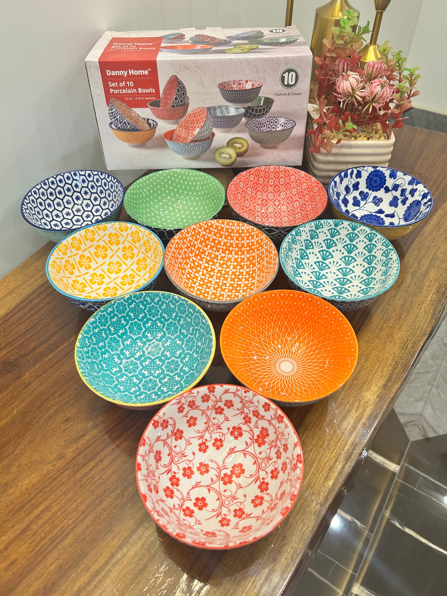 Danny Home Porcelain Bowls (10Pcs)