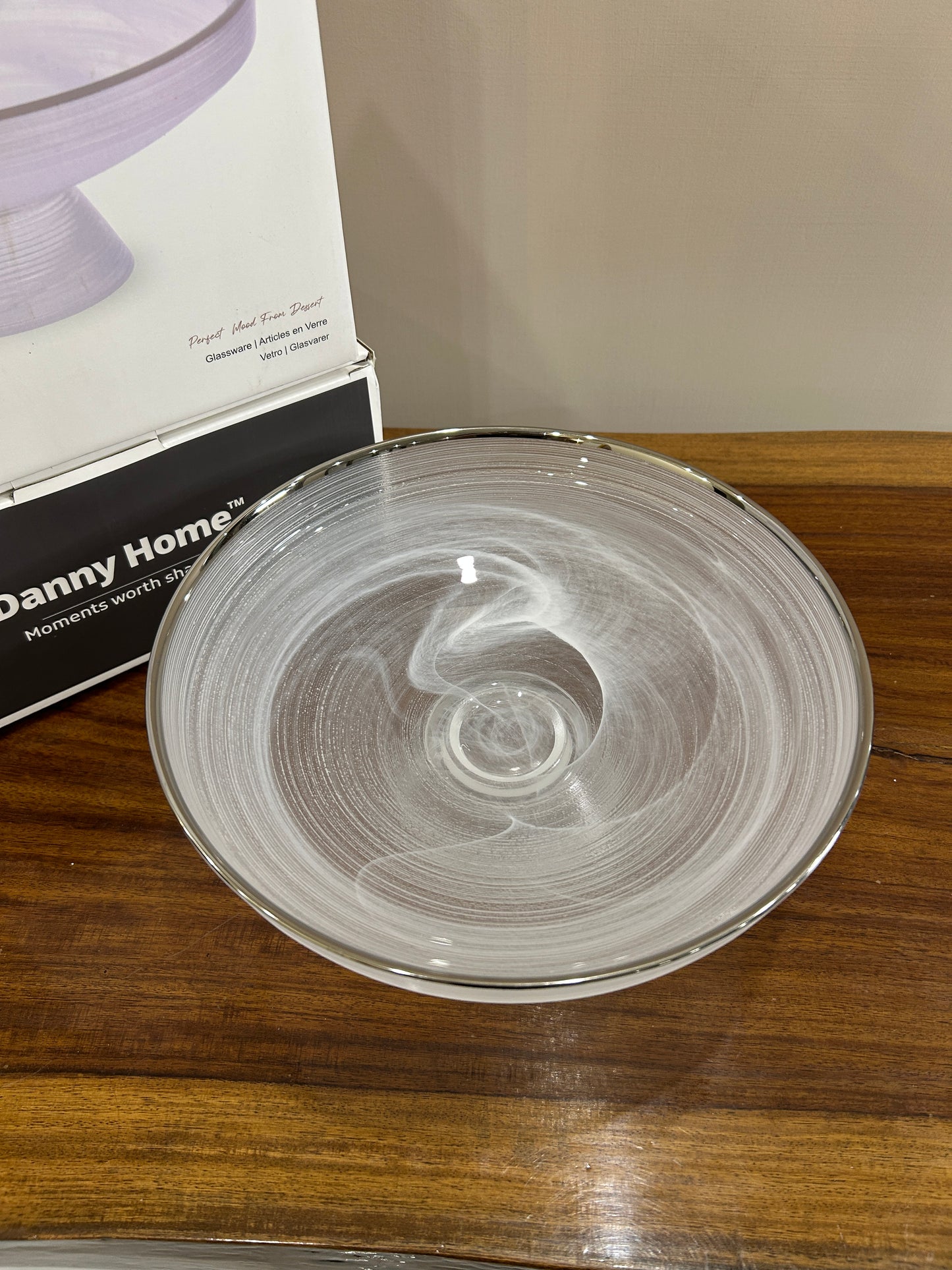 Danny Home Arctic Mist Glass Fruit Plate (Small)