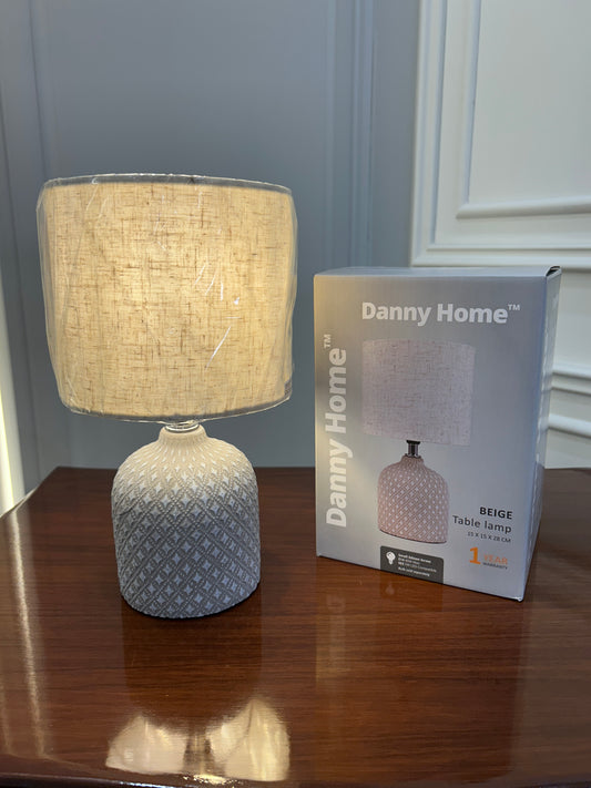 Danny Home Beige Ceramic Table Lamp 1Pcs