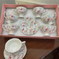 Premium Vintage Petal Cup Saucer Set 12Pcs