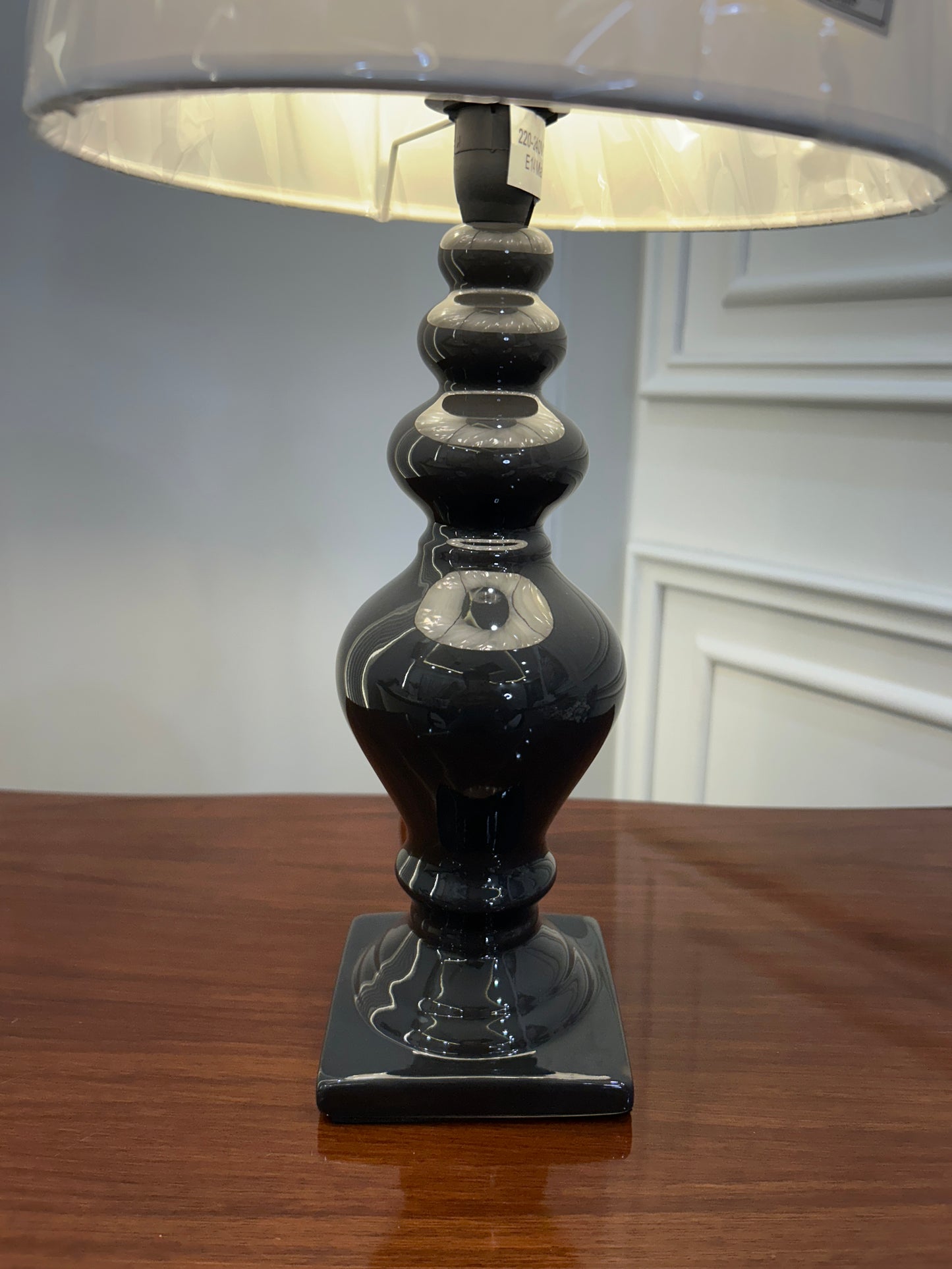 Danny Home Ceramic Dark Grey Lamp 1Pcs