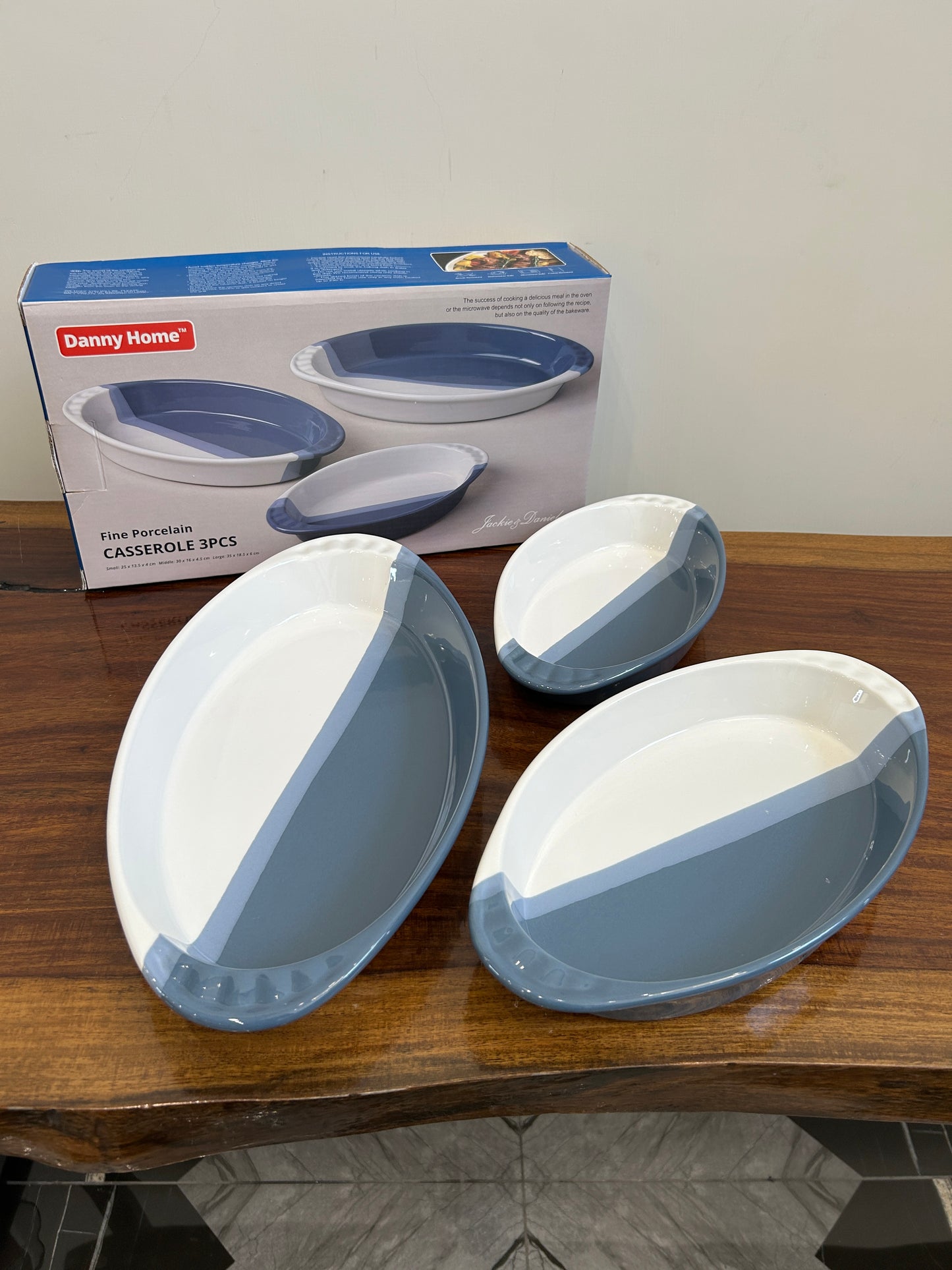 Danny Home Oval Casserole Dishes 3Pcs