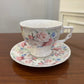 Premium Vintage Petal Cup Saucer Set 12Pcs