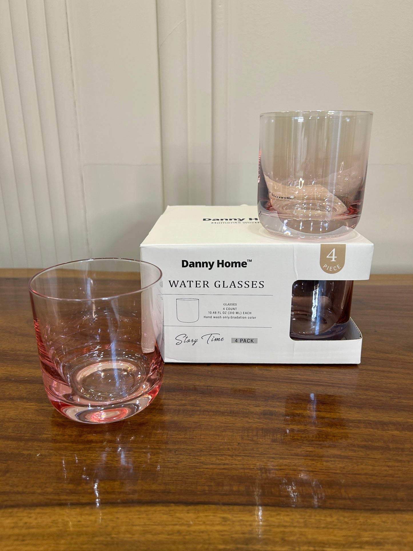 Danny Home Pink Gradient Glass 4Pcs (310ml)