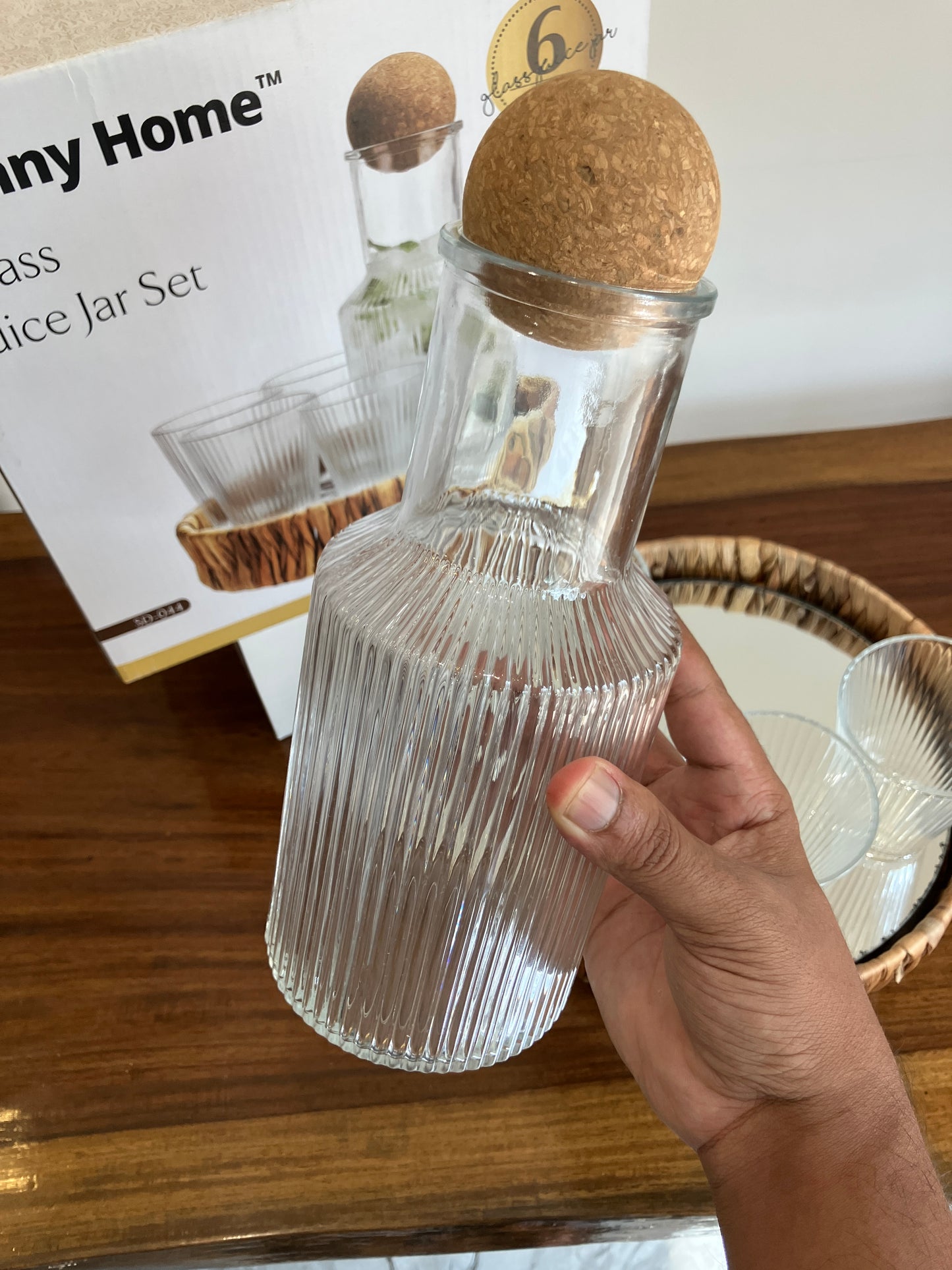 Danny Home Glass Juice Jar Set 6Pcs
