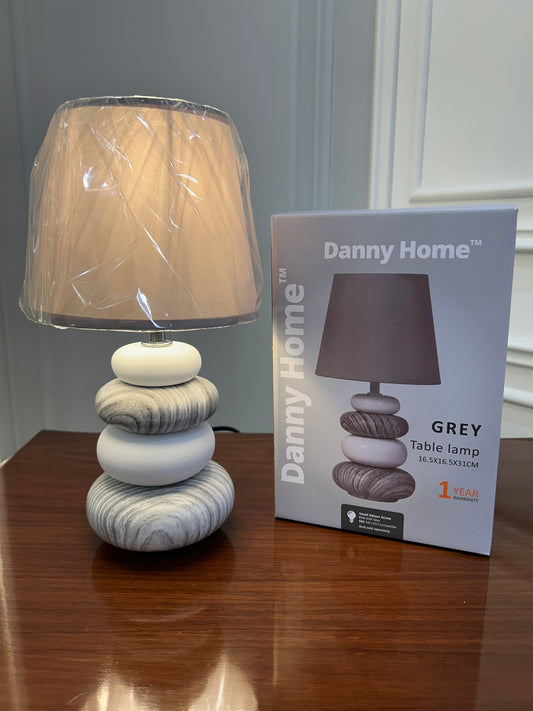 Danny Home Grey Stone Ceramic Lamp 1Pcs