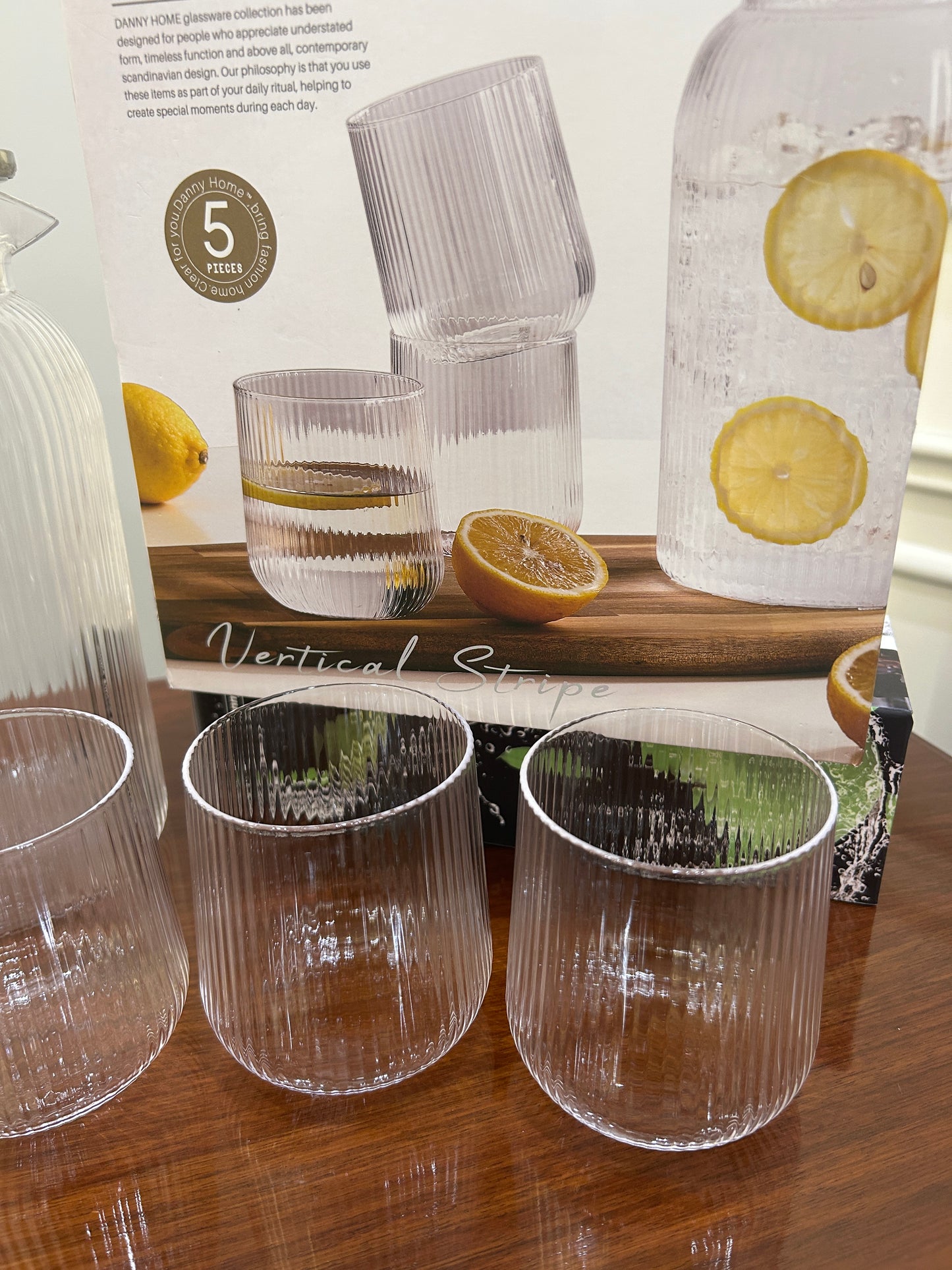 Danny Home Vertical Stripe Water Set 5Pcs