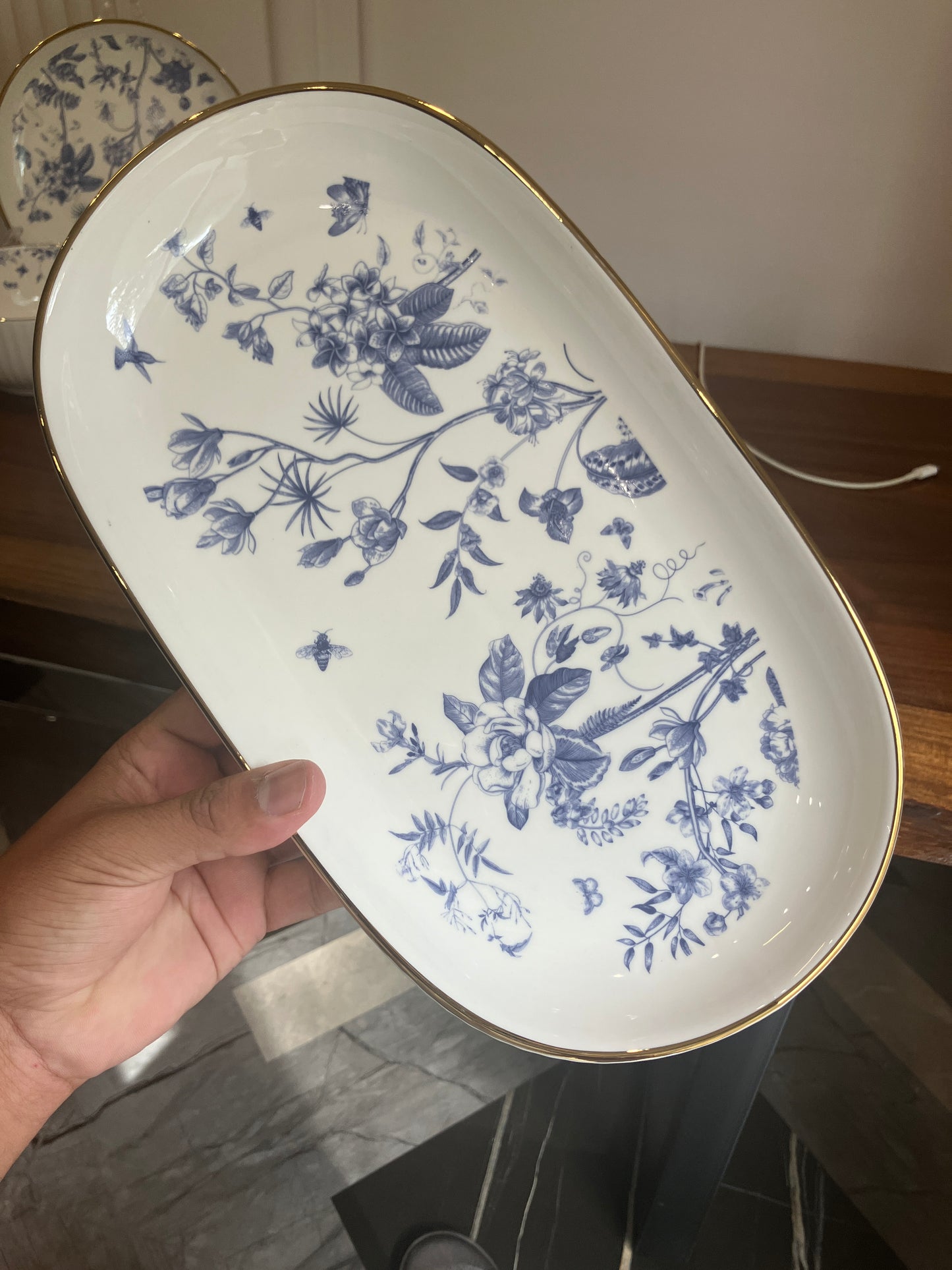Danny Home Blue Gold Breakfast Set 32Pcs