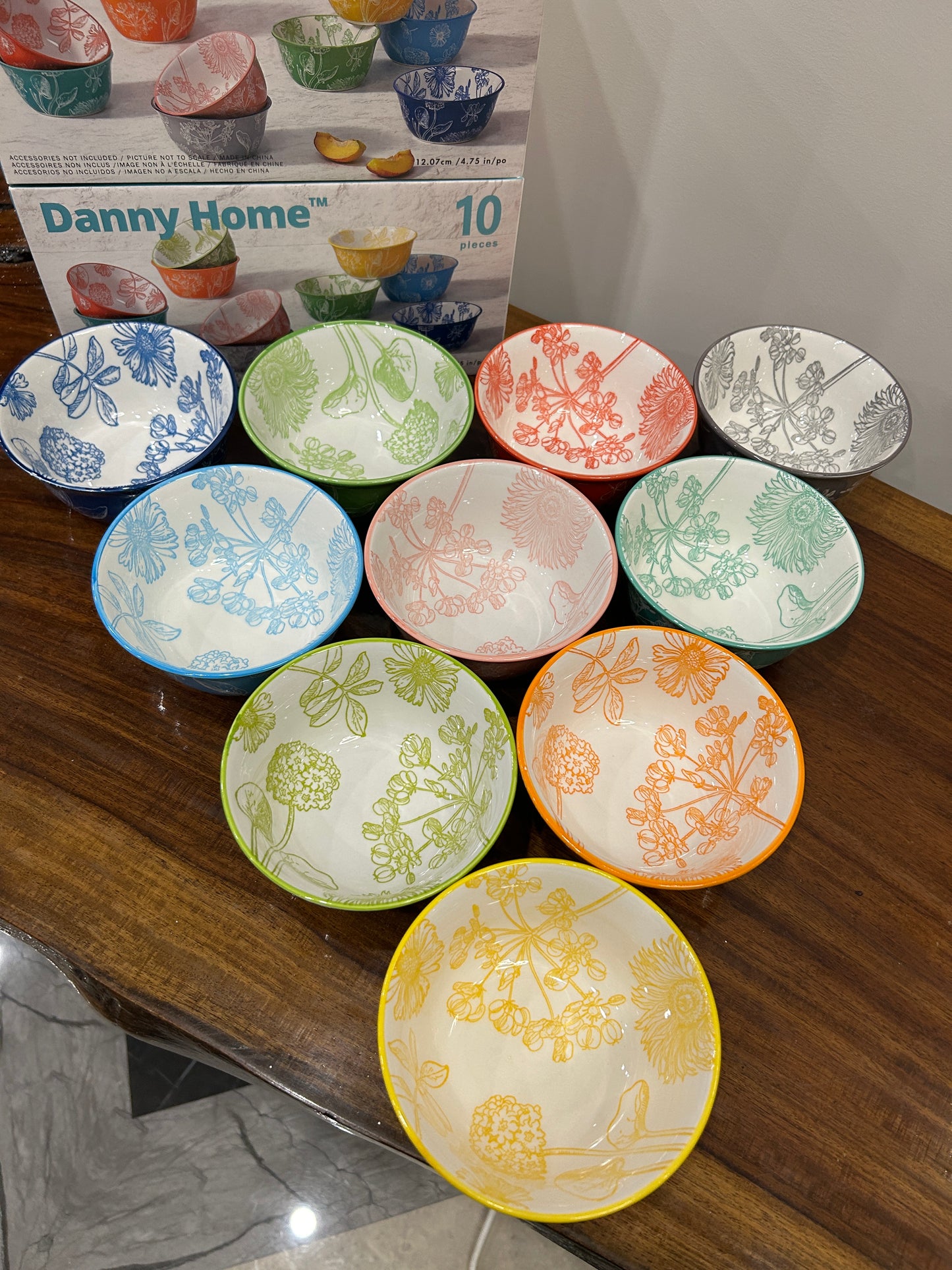 Danny Home Porcelain Sweet Bowl 10Pcs
