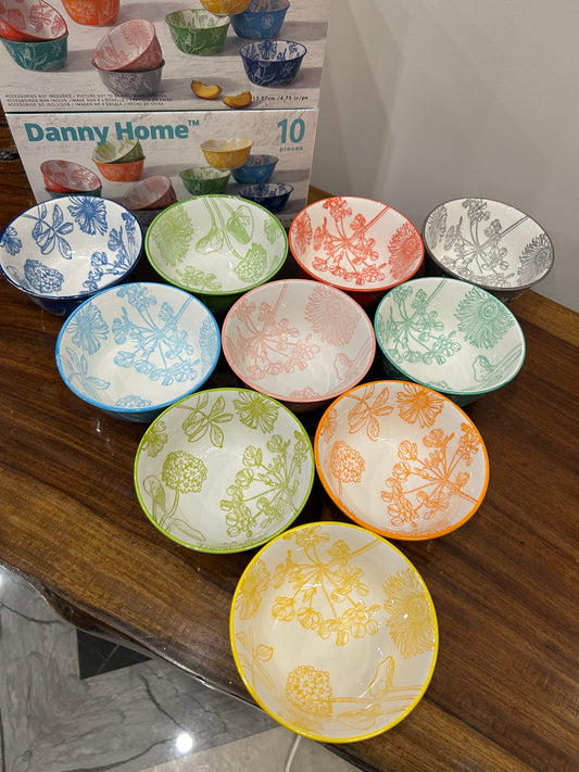 Danny Home Porcelain Sweet Bowl 10Pcs