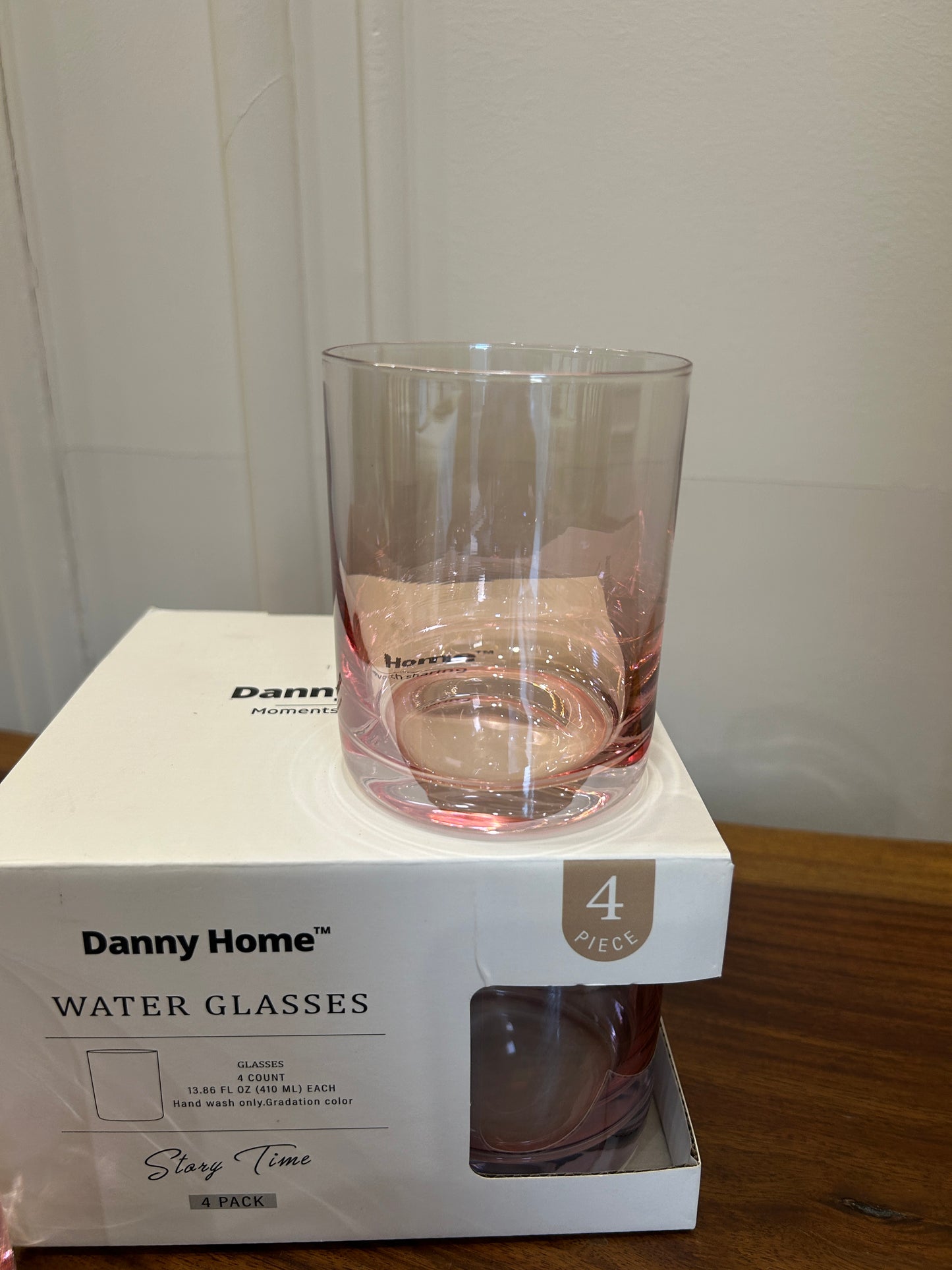 Danny Home Pink Gradient Glass 4Pcs (410ml)