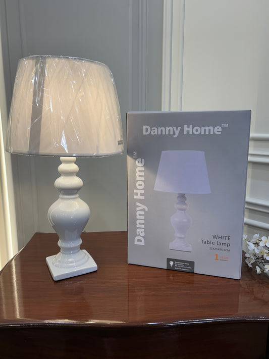 Danny Home Ceramic White Lamp 1Pcs