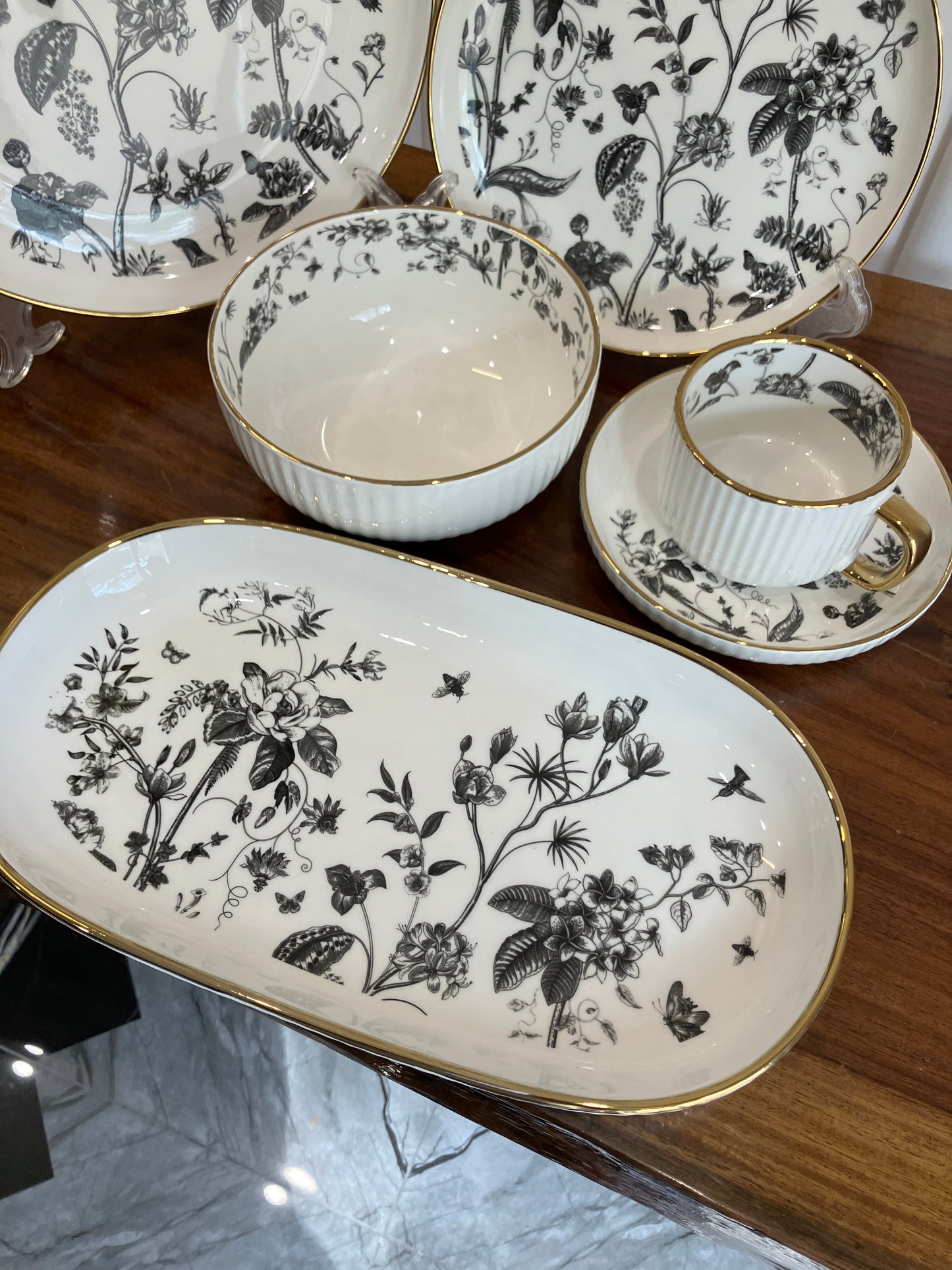 Danny Home Black Gold Breakfast Set 32Pcs