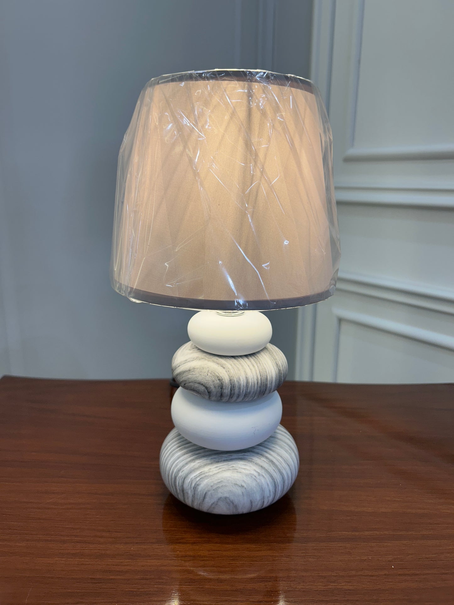 Danny Home Grey Stone Ceramic Lamp 1Pcs