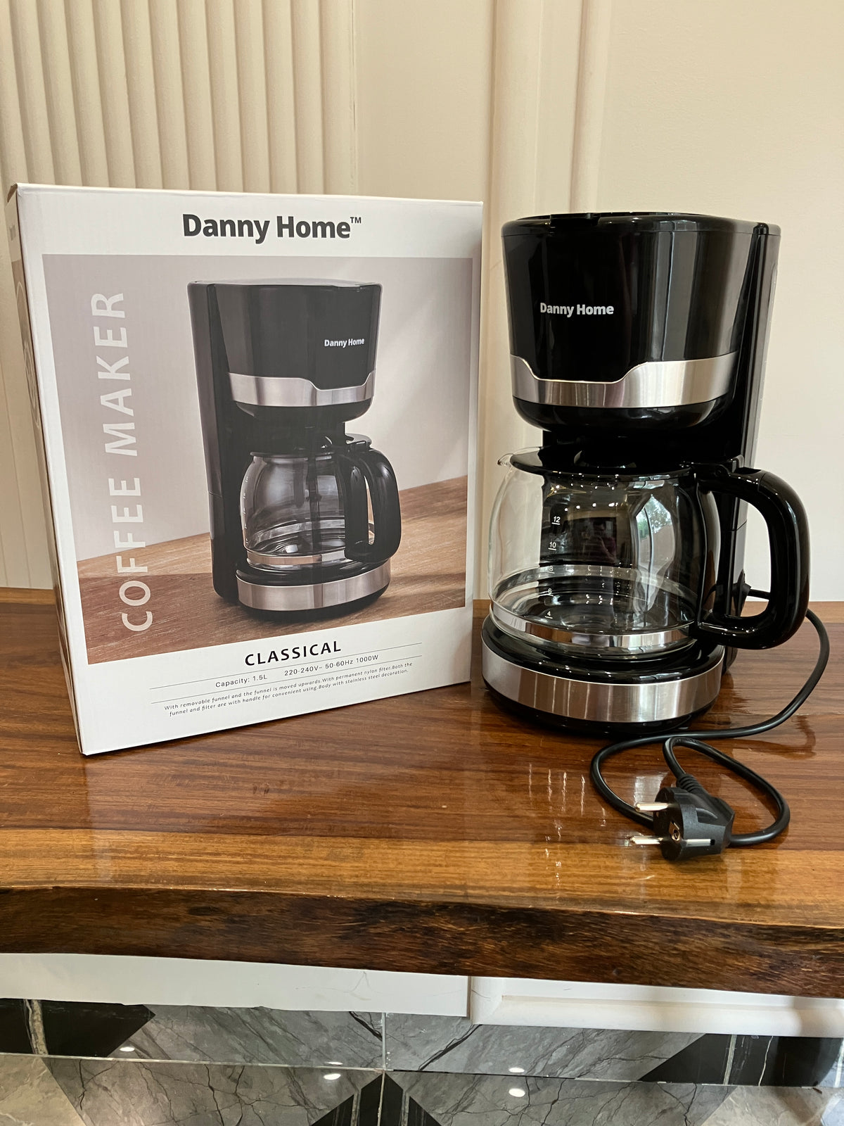 Danny Home Classical Electric Coffee Maker 1.5L