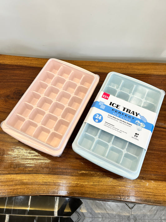 Ice Cube Tray Box With Cover 24pcs