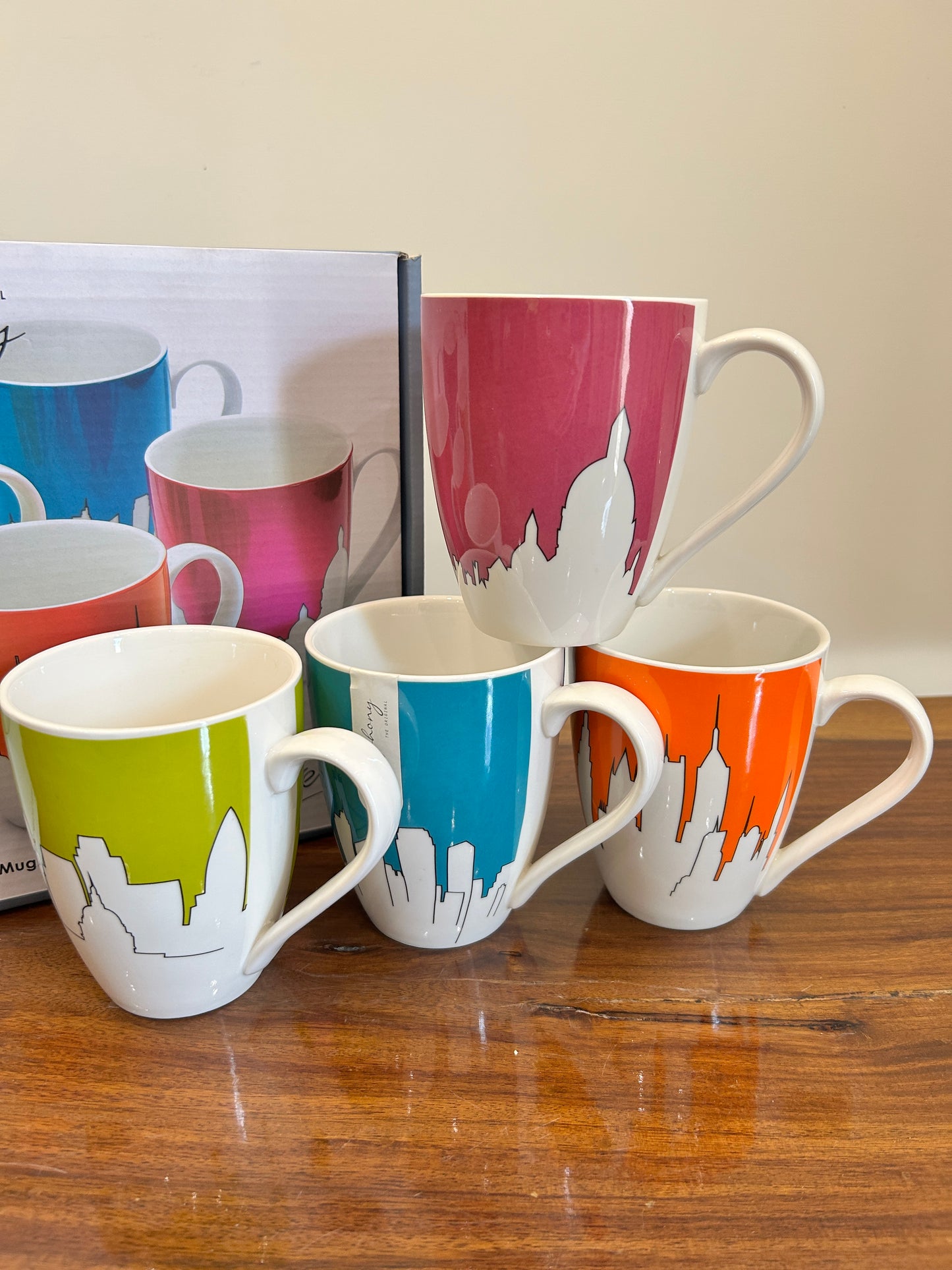 Symphony Bright City Mugs 4Pcs