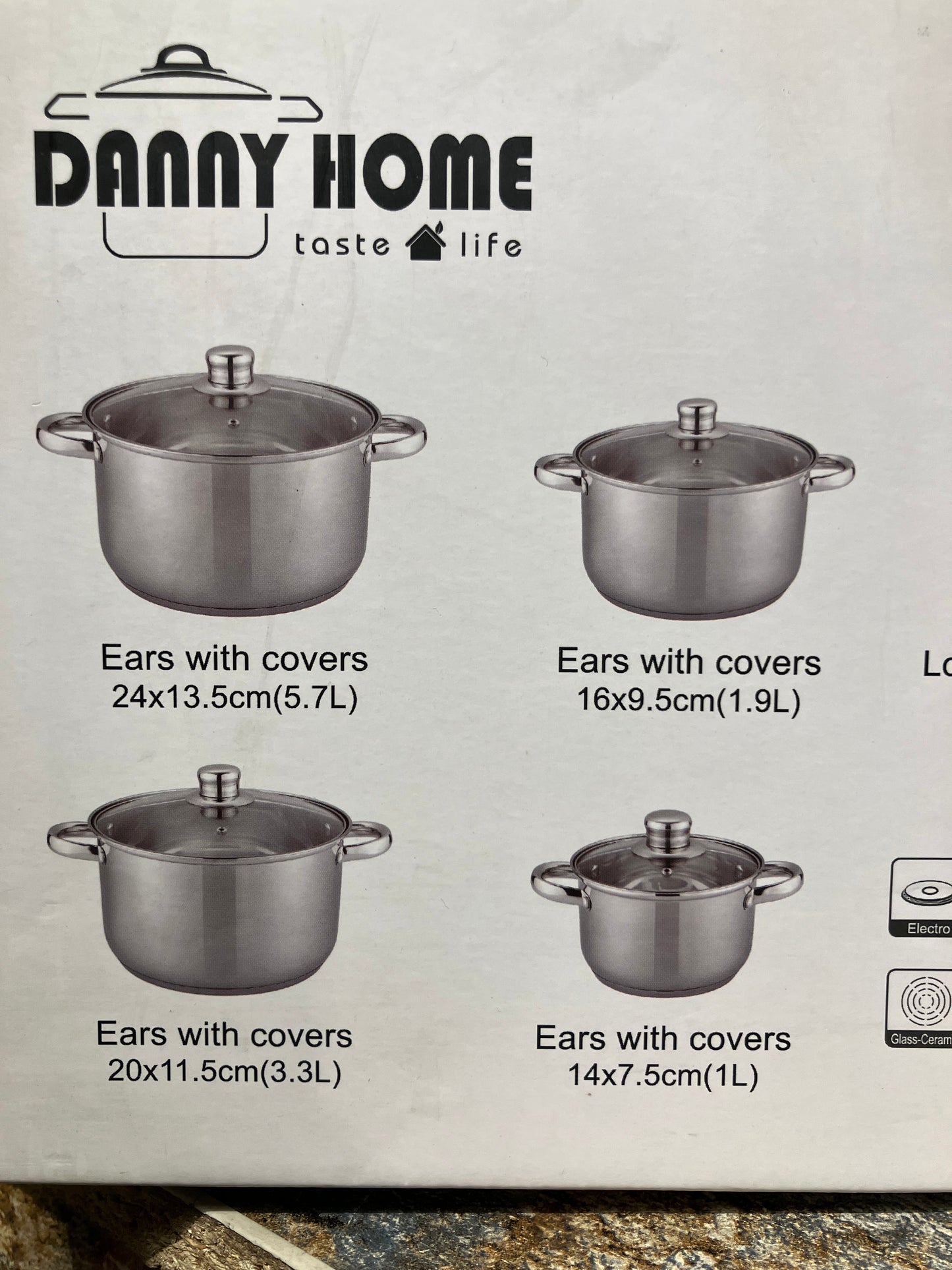 Danny Home Stainless Steel Cookware Set 9Pcs