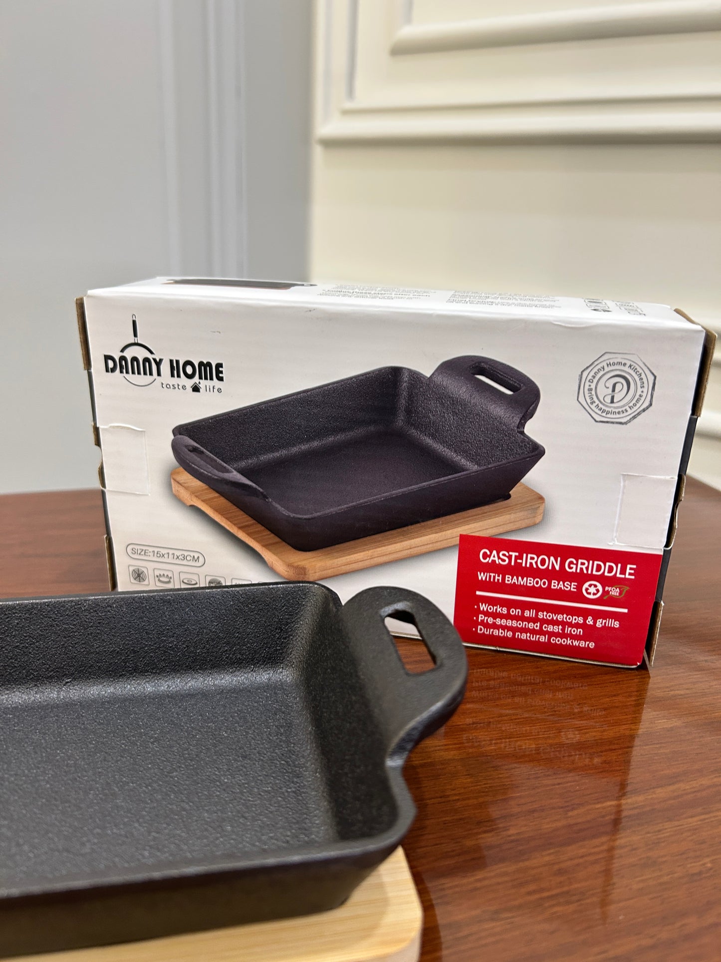 Danny Home Cast-Iron Skillet Rectangle 1Pcs