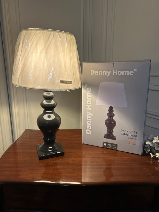 Danny Home Ceramic Dark Grey Lamp 1Pcs