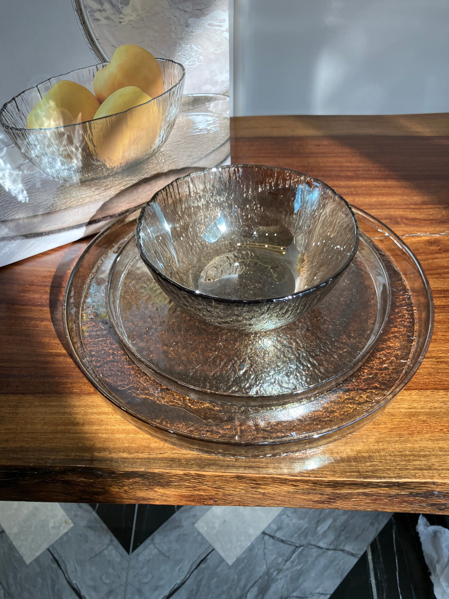 Danny Home Premium Glass Plate Set 18Pcs
